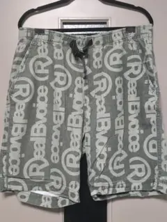 Real Bvoice ハーフパンツ 34inch ロゴプリント柄