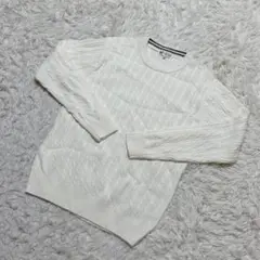 【c7074】RESTRATION ニット セーター 長袖　白