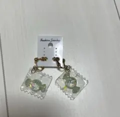 キャンディモチーフ イヤリング ミントグリーン 小学生