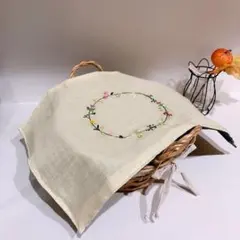 刺繍 ボタニカル フラワー ランチョンマット マルチカバー