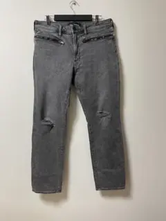 GU×UNDERCOVER ダメージデニム ジーンズ グレー ストレッチ メンズのサムネイル