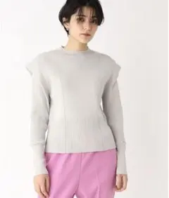 【新品未使用】OPAQUE.CLIP タックスリーブリブニットプルオーバー
