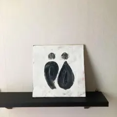 ハンドメイド　一点もの　トイレ　サインプレート　トイレマーク　モノトーン