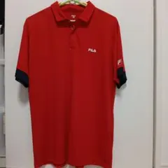 【新品】FILA ポロシャツ XL レッドのサムネイル