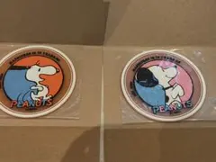 PEANUTS クリアラバーコースター スヌーピー　2個セット