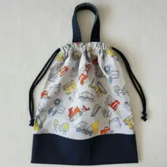 【SALE】体操着袋　お着替え袋　巾着　くるま　車