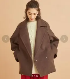 BEAUTY&YOUTH 　MANTECO メルトンメランジミドル丈コート　S