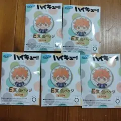 セガラッキーくじ　ハイキュー　E賞　缶バッジ 5個セット