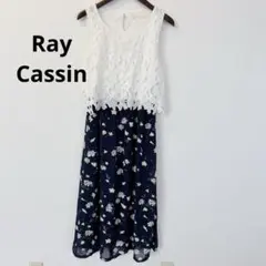 レイカズン　ノースリーブ花柄ひざ丈ワンピース