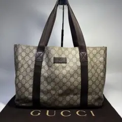 GUCCI　トートバッグ肩掛けGGスプリーム　A4可 肩がけ 141624