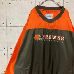 NFL ナイロンプルオーバー刺繍口ゴ センターロゴ バックロゴ 