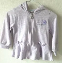 美品✨フード付き薄紫トレーナー パーカー子供服90cm