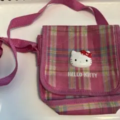 Hello Kitty チェック柄 ショルダーバッグ　キティサンリオ
