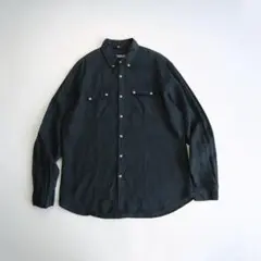 PURO LINO 90s L/S Linen Shirt Black XXL