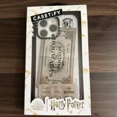 iPhoneケース　ハリーポッターコラボ9 3/4線チケット柄