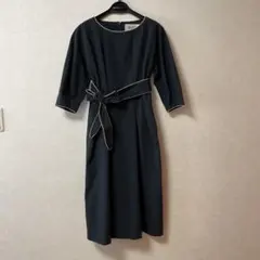 ROPE ワンピース　紺色　36サイズ(7号相当) 共布ベルト付き