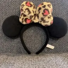 ディズニー ミニーマウス ヒョウ柄カチューシャ　ハート　レオパード