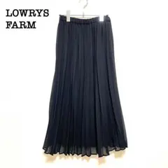 美品】LOWRYS FARMプリーツタイトスカート ロング 黒 フリーサイズ