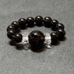 BR1035 天然石 パワーストーン ビーズリング モリオン 7.5mm＆4mm