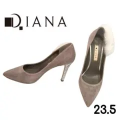 限定品☆ DIANA ポインテッドトゥ スエード パンプス グリッター ファー