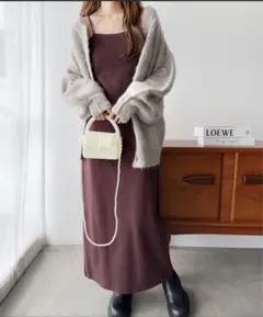 フライス素材カップ付きキャミワンピースのサムネイル