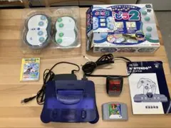限定色64ミッドナイトブルー本体 説明書＆ポピラ2＆ポケモン赤※動作未確認欠品有