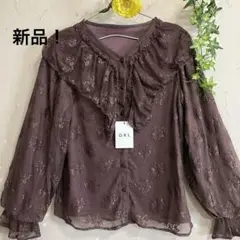 パープル ブラウス 裏地