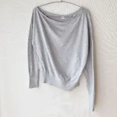 美品 GARAGE ガレージ ニット ドルマンニット ボートネック グレー M
