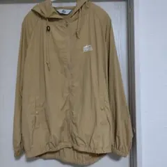 CAMP7 ベージュ フード付き マウンテンパーカー L