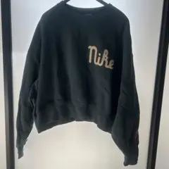 Nike ダークグリーン クロップドスウェット M ショート丈