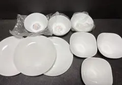 ヤマザキ　春のパン祭り　ホワイト皿とボウル9点セット