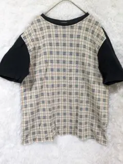 BURBERRY BLACK LABEL チェック柄 半袖Tシャツ三陽商会　美品のサムネイル