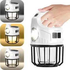 ランタン LED 1台多役 キャンプランタン 4000ｍAh USB ソーラー