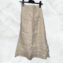 SNIDEL（スナイデル） ベージュ フレアロングスカート（ウエストゴム）