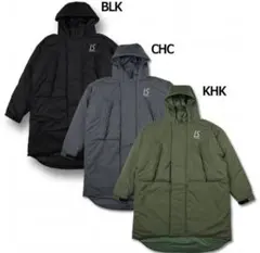 新品未使用タグ付 ルースイソンブラ ベンチコート モンスターパーカー カーキ L