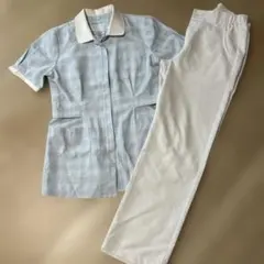 看護　実習技　ナース服　KAZEN 上下セット　サイズ上着L /パンツMのサムネイル