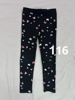 H&M 蝶々　裏起毛　レギンスパンツ