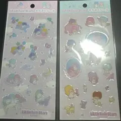 新品未使用　サンリオ　キラぷくシール　リトルツインスターズ　キキララ　2点セット