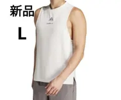 新品　アディダス　タンクトップ　ホワイト　L