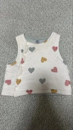 プチバトー　ハート柄　Petit Bateau ベビーベスト74cm