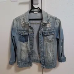 Zara Girls ダメージデニムジャケット 128cm