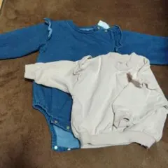 裏起毛　ロンパース80とトレーナー90