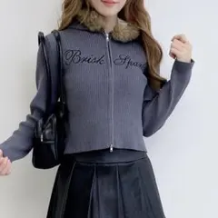 INGNI　イング　ニット　トップス　ファー　パーカー