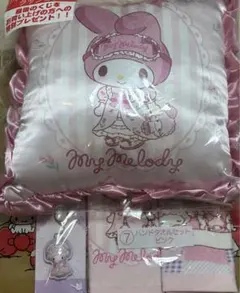 マイメロくじ　ラストワン　クッション　チャーム　ハンドタオル