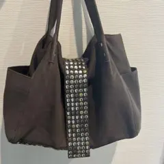 TRES スタッズ ショルダーバッグ 本革 牛革 トレのサムネイル