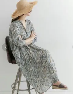 アーバンリサーチドアーズ　アラベスクギャザーワンピース　シャツワンピース