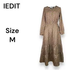 IEDIT　イディット　花柄　ロング　ティアード　ワンピース