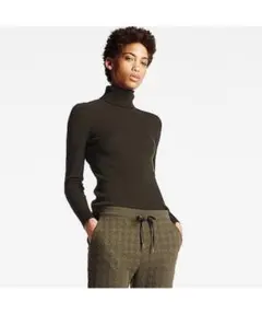 は*る様 ダークブラウン ハイネックニット 長袖