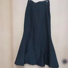 黒 フレアスカート ベルトループ付き