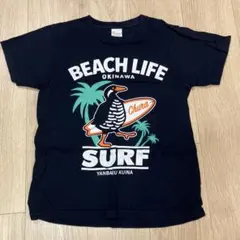沖縄 ヤンバルクイナ 紺色　Tシャツ 150サイズのサムネイル